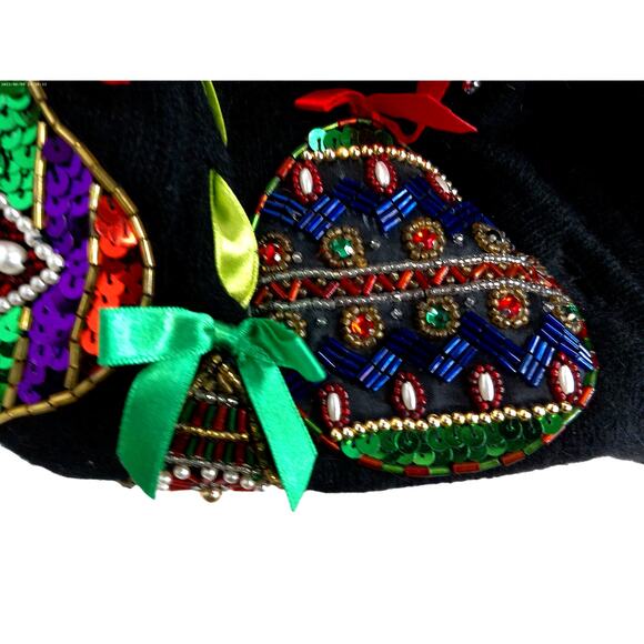 Vintage Design Options Christmas Cardigan Sweater Size Medium - Picture 9 of 11